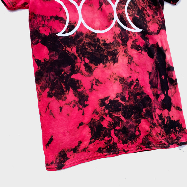 Mother Maiden Crone Red/Black Reverse Tie Dye T-shirt - Free Shipping - iimvclothing