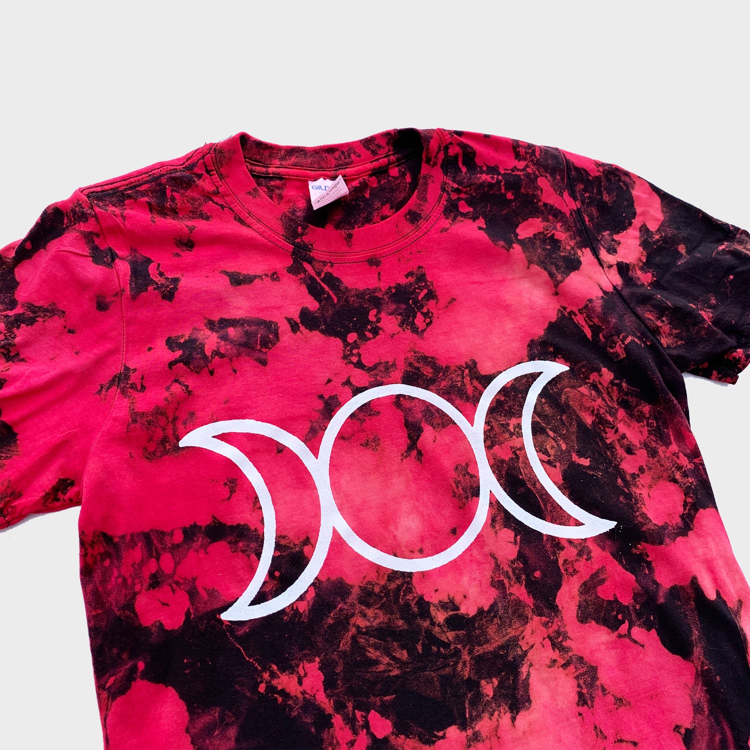 Mother Maiden Crone Red/Black Reverse Tie Dye T-shirt - Free Shipping - iimvclothing