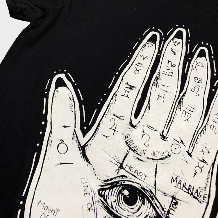 Palmistry Hand Black T-shirt