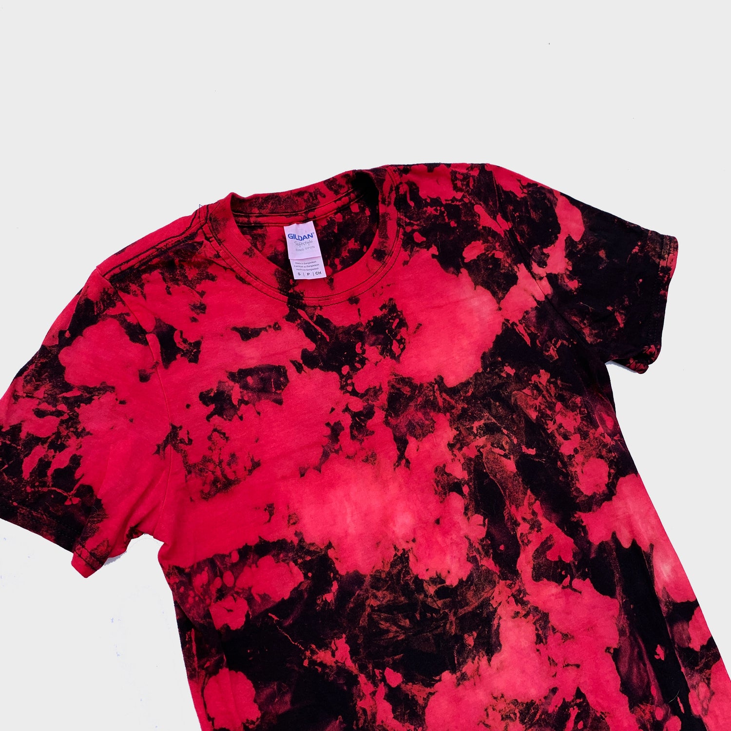 Red/Black Reverse Tie Dye T-shirt - Free Shipping - iimvclothing