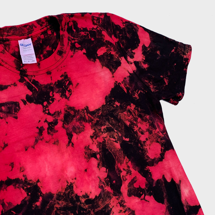 Red/Black Reverse Tie Dye T-shirt - Free Shipping - iimvclothing