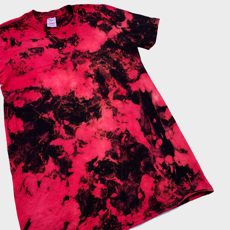 Red/Black Reverse Tie Dye T-shirt - Free Shipping - iimvclothing
