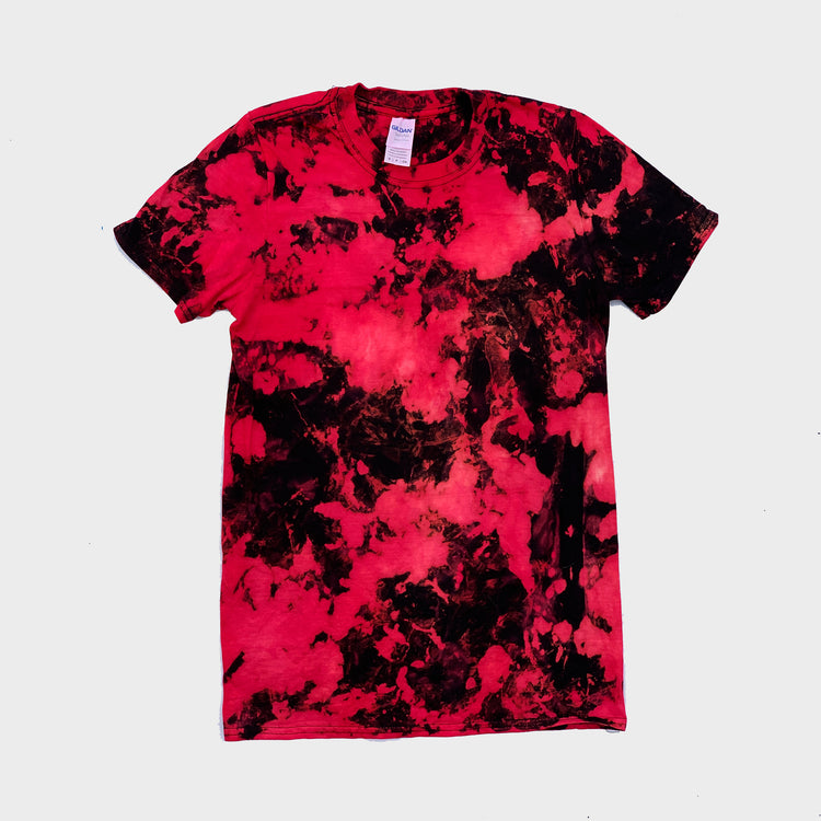 Red/Black Reverse Tie Dye T-shirt - Free Shipping - iimvclothing