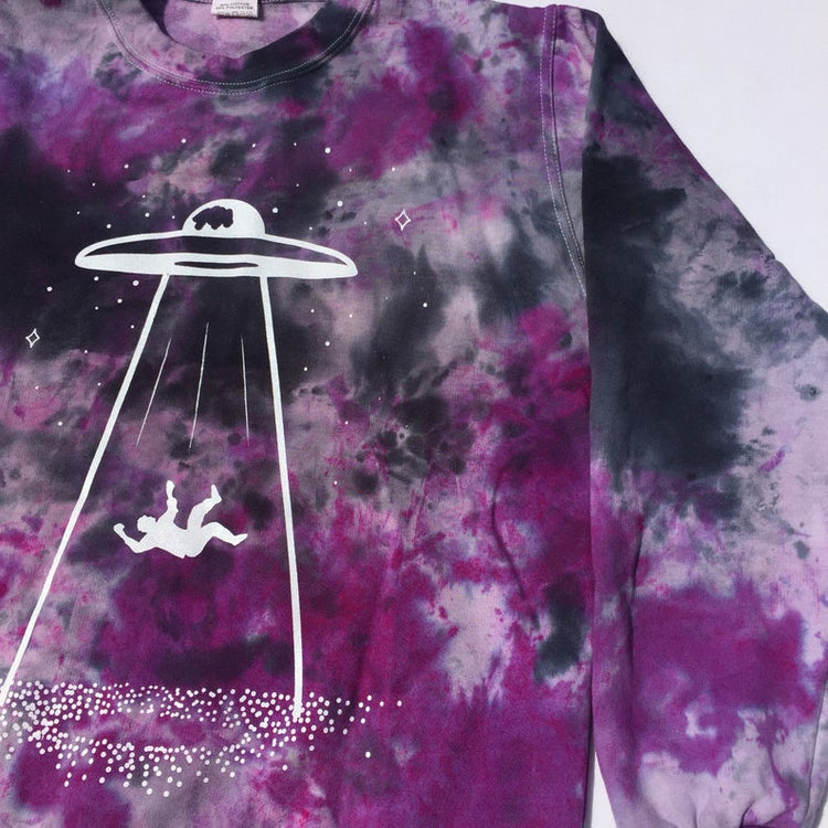 UFO Purple/Black Tie Dye Sweatshirt - Free Shipping - iimvclothing
