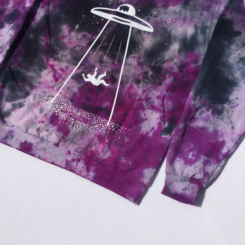 UFO Purple/Black Tie Dye Sweatshirt - Free Shipping - iimvclothing