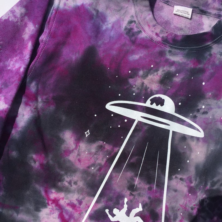 UFO Purple/Black Tie Dye Sweatshirt - Free Shipping - iimvclothing
