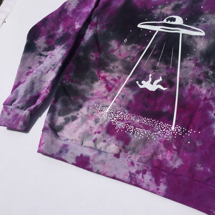 UFO Purple/Black Tie Dye Sweatshirt - Free Shipping - iimvclothing