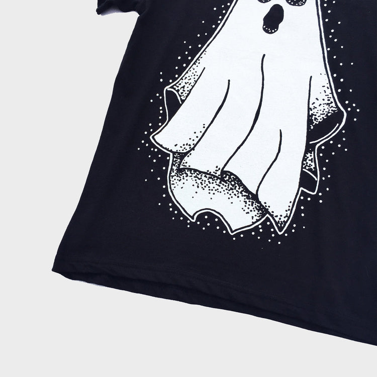 Spooky Ghost Black T-shirt - Free Shipping - iimvclothing