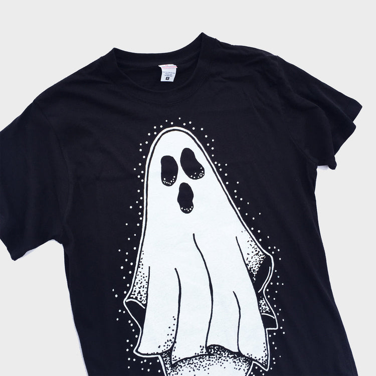 Spooky Ghost Black T-shirt - Free Shipping - iimvclothing
