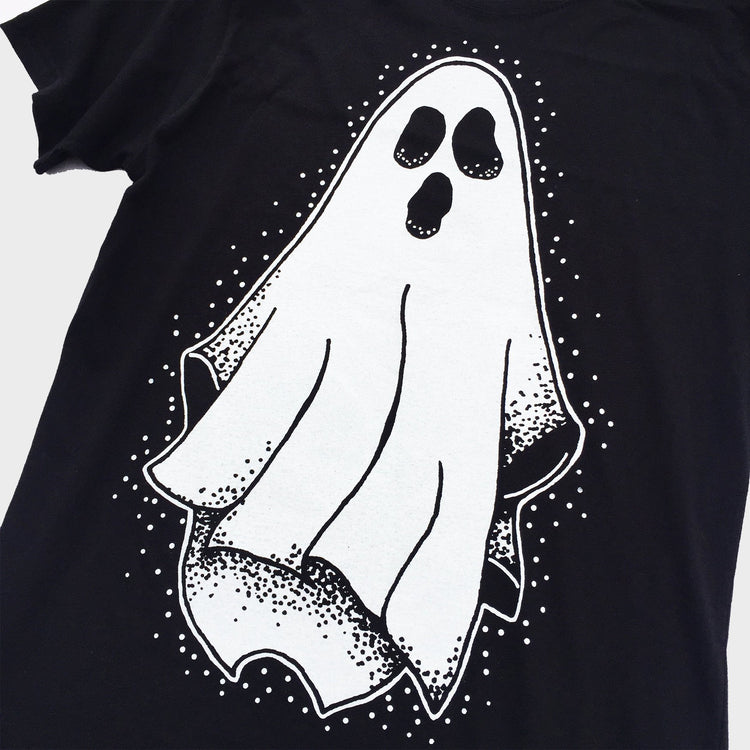 Spooky Ghost Black T-shirt - Free Shipping - iimvclothing
