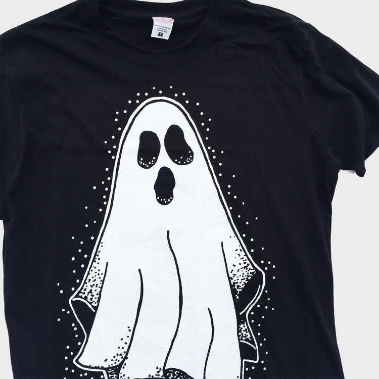 Spooky Ghost Black T-shirt - Free Shipping - iimvclothing