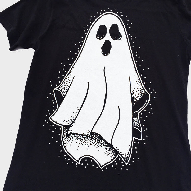 Spooky Ghost Black T-shirt - Free Shipping - iimvclothing