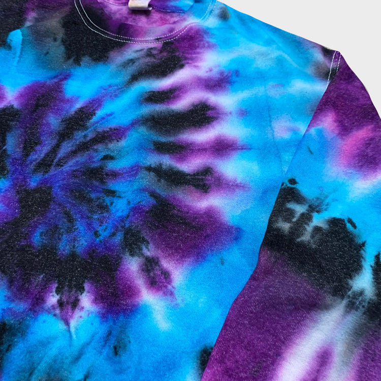 Blue/Purple/Black Spiral Tie Dye Sweatshirt