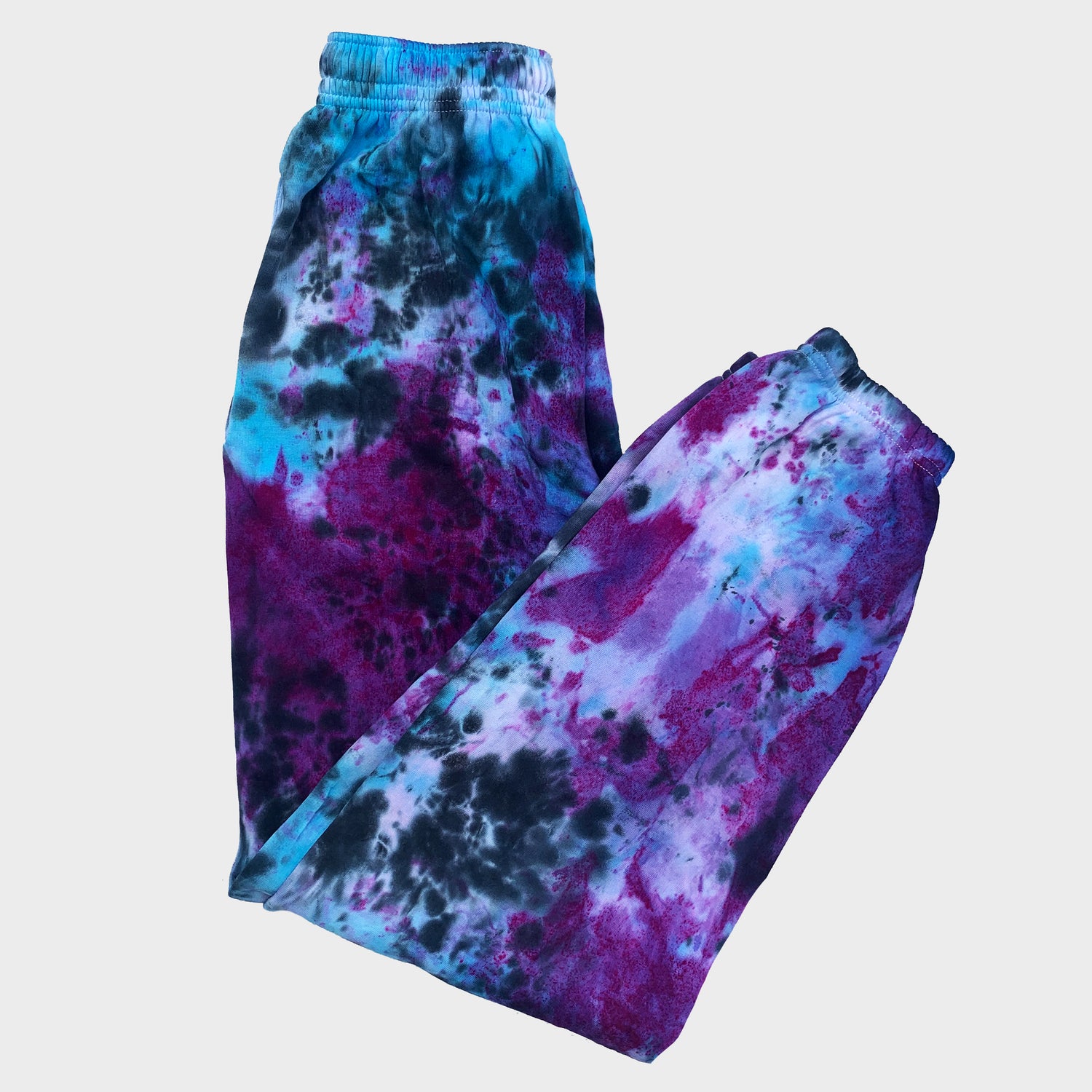 Blue/Purple/Black Tie Dye Jogging Pants (Joggers) - Free Shipping - iimvclothing