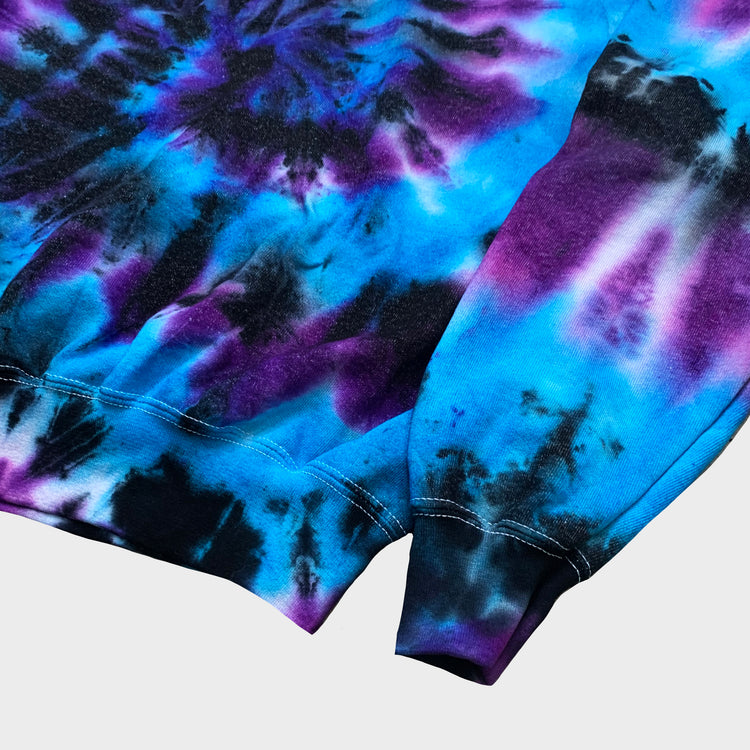 Blue/Purple/Black Spiral Tie Dye Sweatshirt