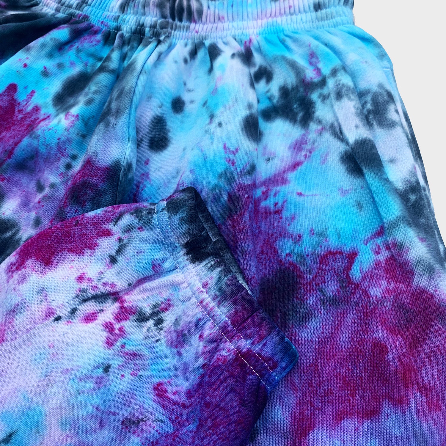 Blue/Purple/Black Tie Dye Jogging Pants (Joggers) - Free Shipping - iimvclothing