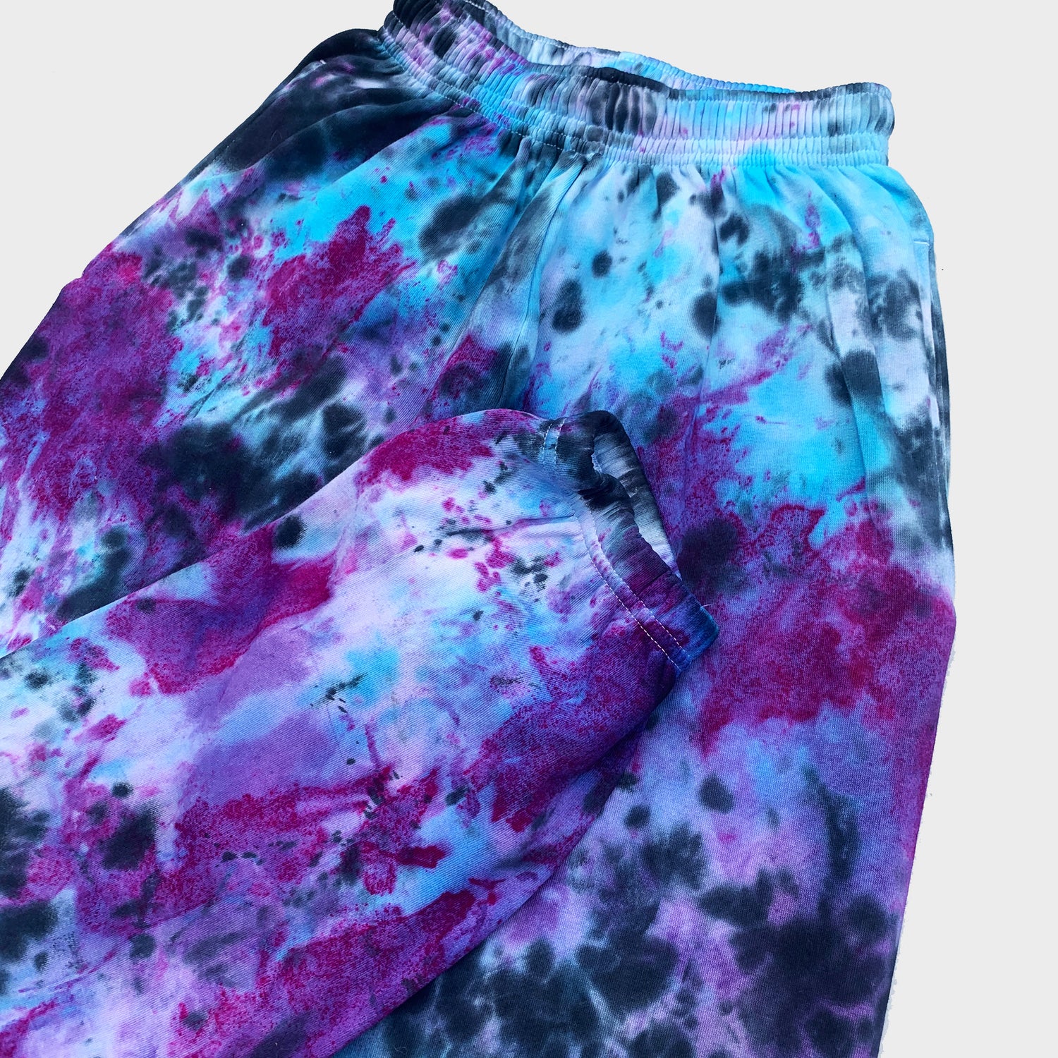 Blue/Purple/Black Tie Dye Jogging Pants (Joggers) - Free Shipping - iimvclothing