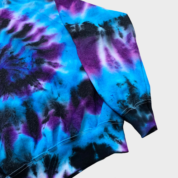 Blue/Purple/Black Spiral Tie Dye Sweatshirt