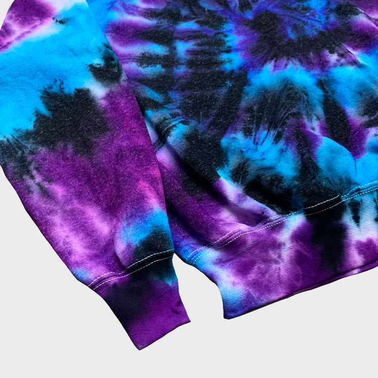 Blue/Purple/Black Spiral Tie Dye Sweatshirt