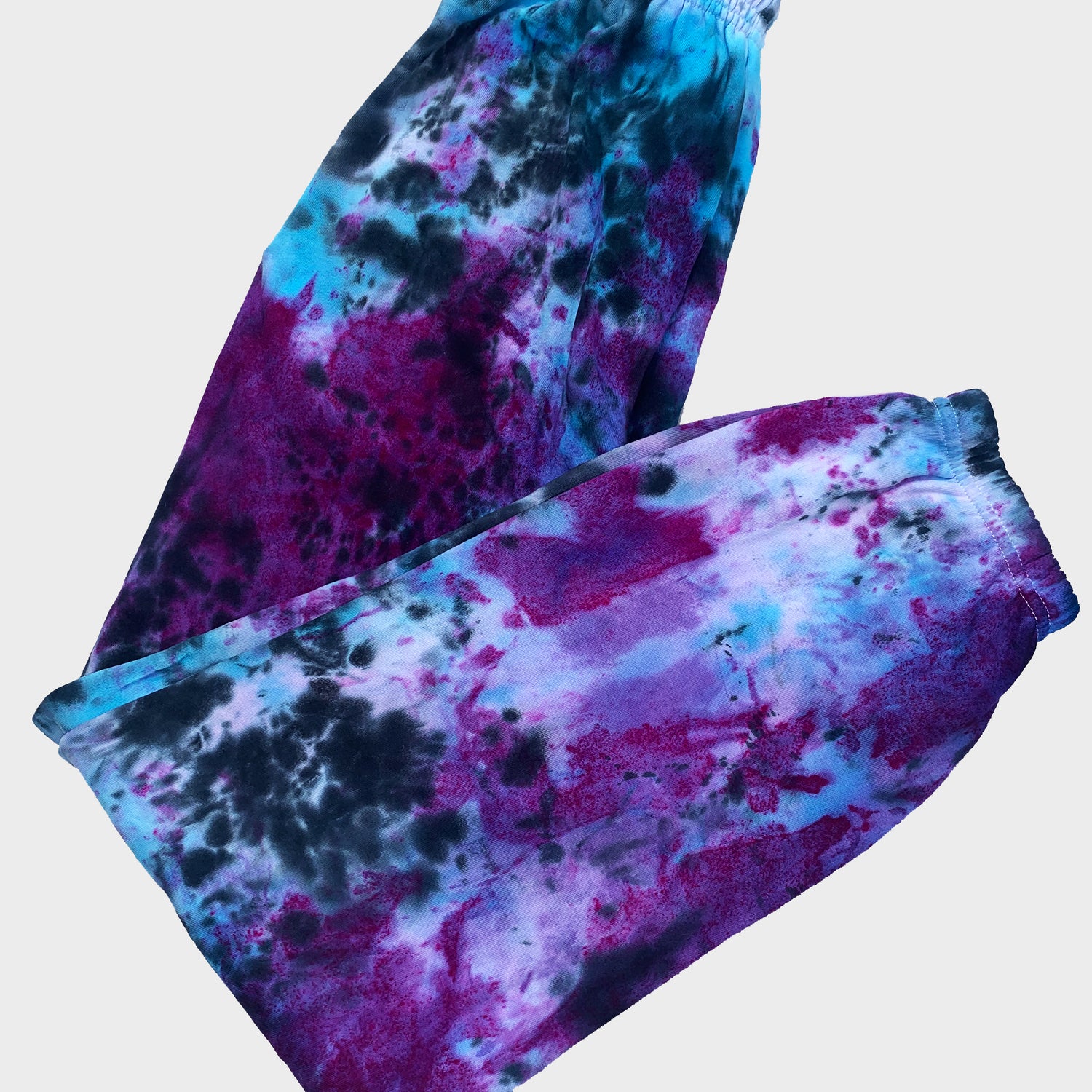 Blue/Purple/Black Tie Dye Jogging Pants (Joggers) - Free Shipping - iimvclothing