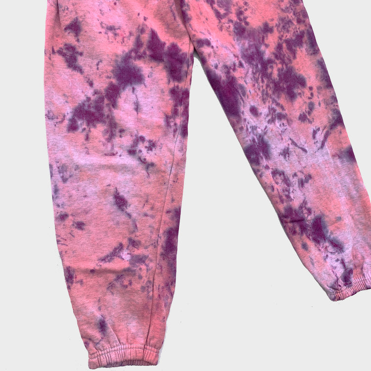 Pink/Purple Tie Dye Jogging Pants (Joggers) - Free Shipping - iimvclothing