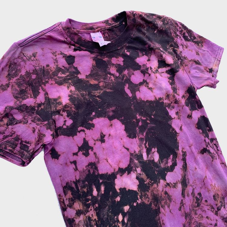 Purple/Black Reverse Tie Dye T-shirt - Free Shipping - iimvclothing