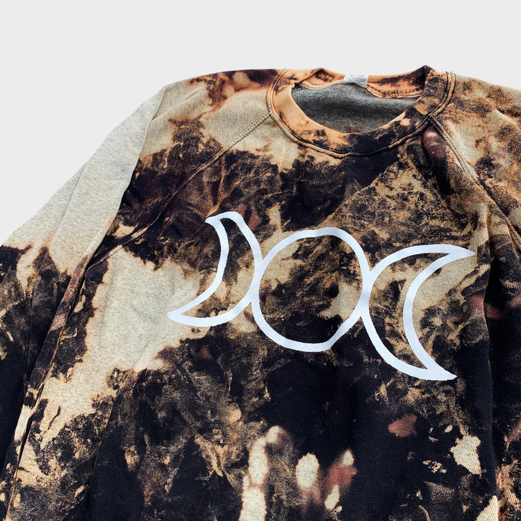 Mother Maiden Crone Acid Burned Tie Dye Sweatshirt - Free Shipping - iimvclothing