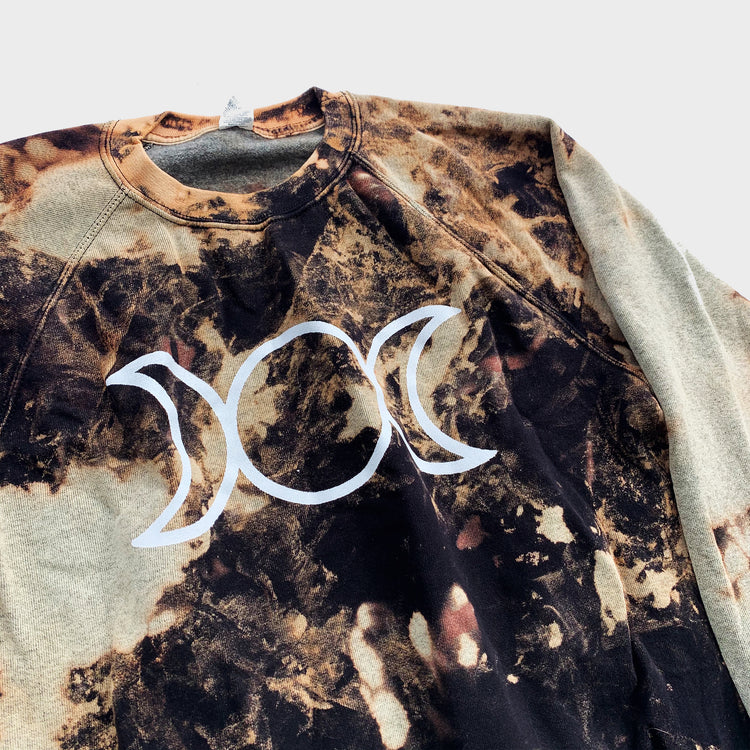 Mother Maiden Crone Acid Burned Tie Dye Sweatshirt - Free Shipping - iimvclothing