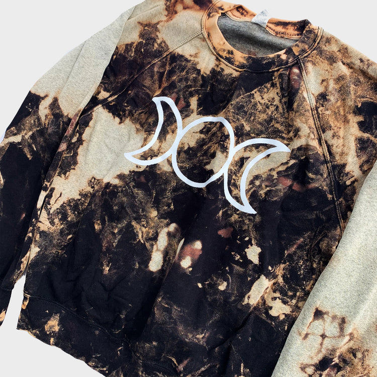 Mother Maiden Crone Acid Burned Tie Dye Sweatshirt - Free Shipping - iimvclothing