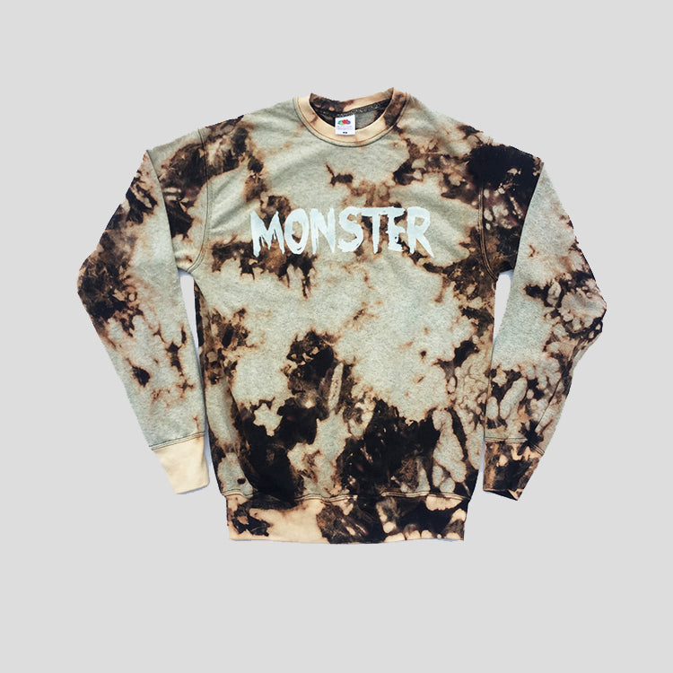 Monster Acid Burned Tie Dye Sweatshirt - Free Shipping - iimvclothing