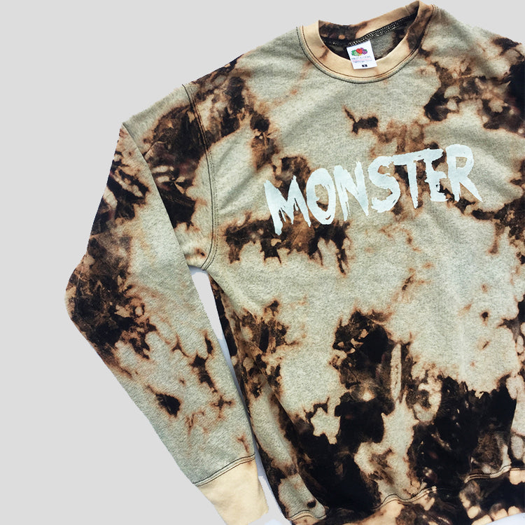 Monster Acid Burned Tie Dye Sweatshirt - Free Shipping - iimvclothing