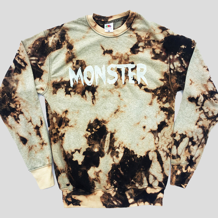 Monster Acid Burned Tie Dye Sweatshirt - Free Shipping - iimvclothing