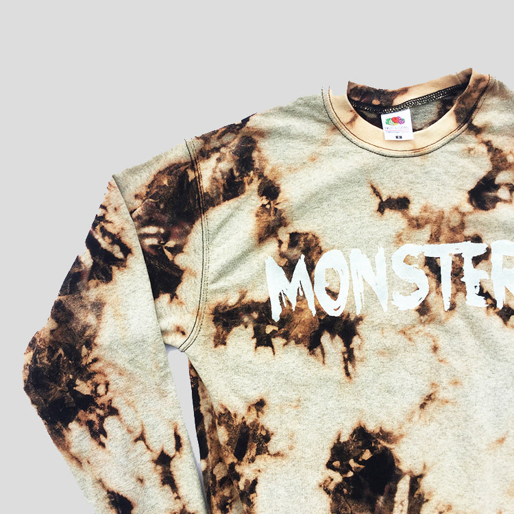 Monster Acid Burned Tie Dye Sweatshirt - Free Shipping - iimvclothing