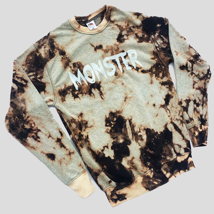 Monster Acid Burned Tie Dye Sweatshirt - Free Shipping - iimvclothing