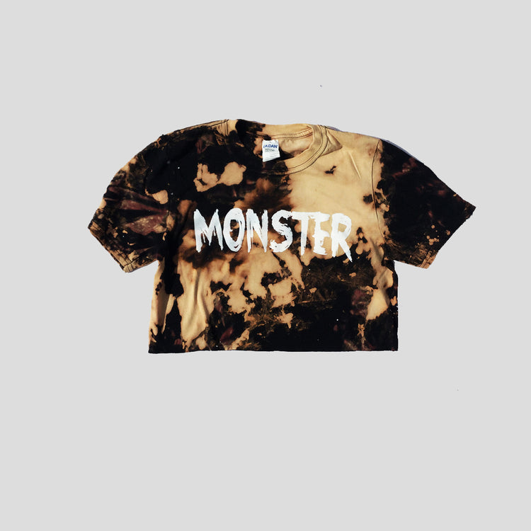Monster Acid Burned Tie Dye Crop Top - Free Shipping - iimvclothing