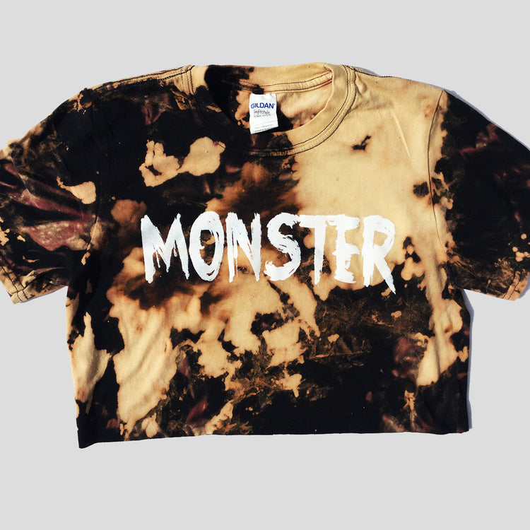 Monster Acid Burned Tie Dye Crop Top - Free Shipping - iimvclothing
