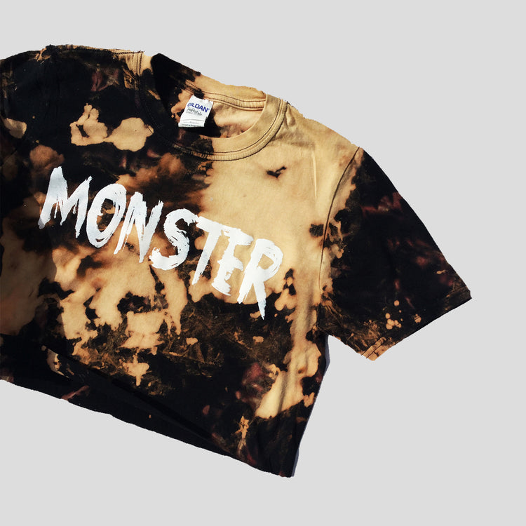 Monster Acid Burned Tie Dye Crop Top - Free Shipping - iimvclothing