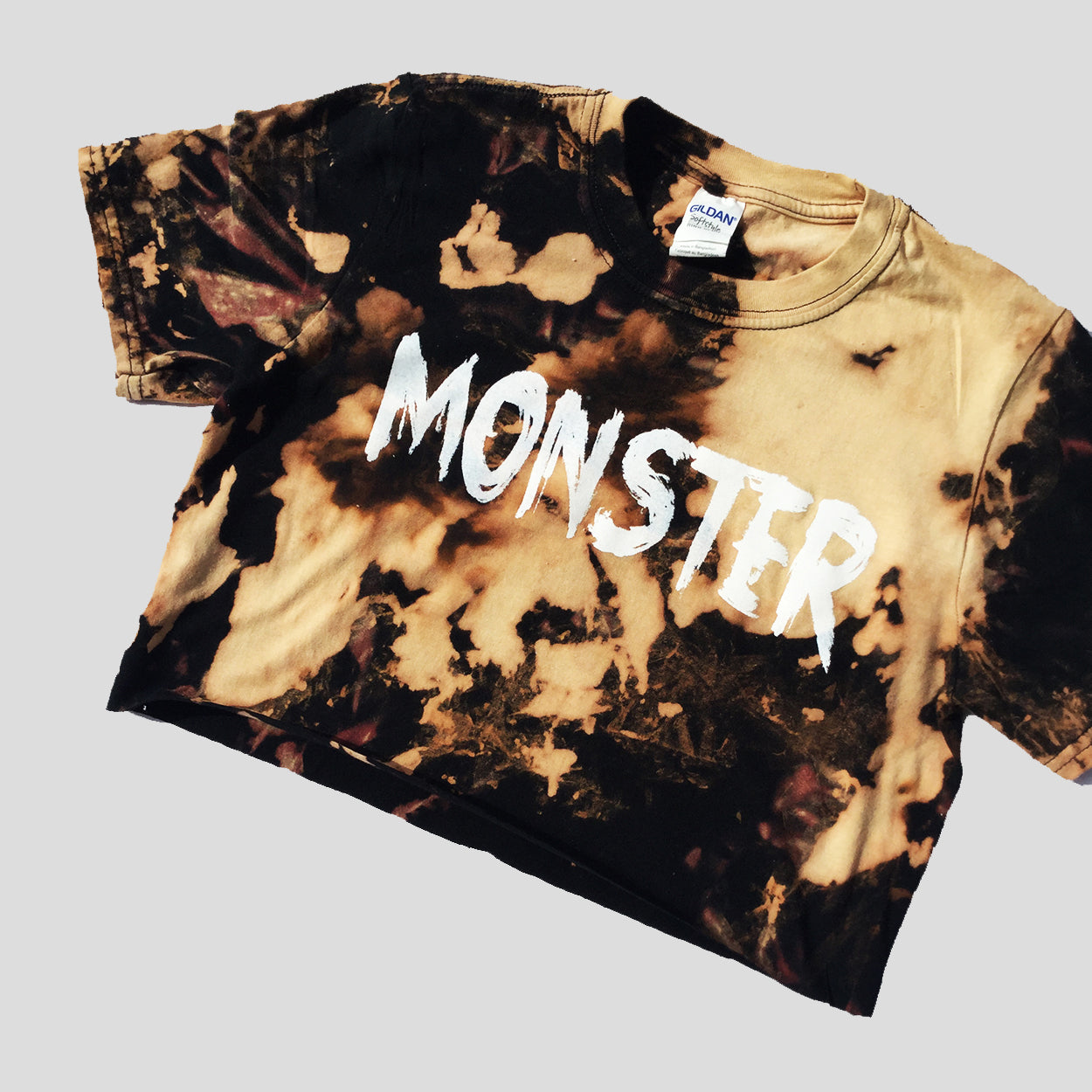 Monster Acid Burned Tie Dye Crop Top - Free Shipping - iimvclothing