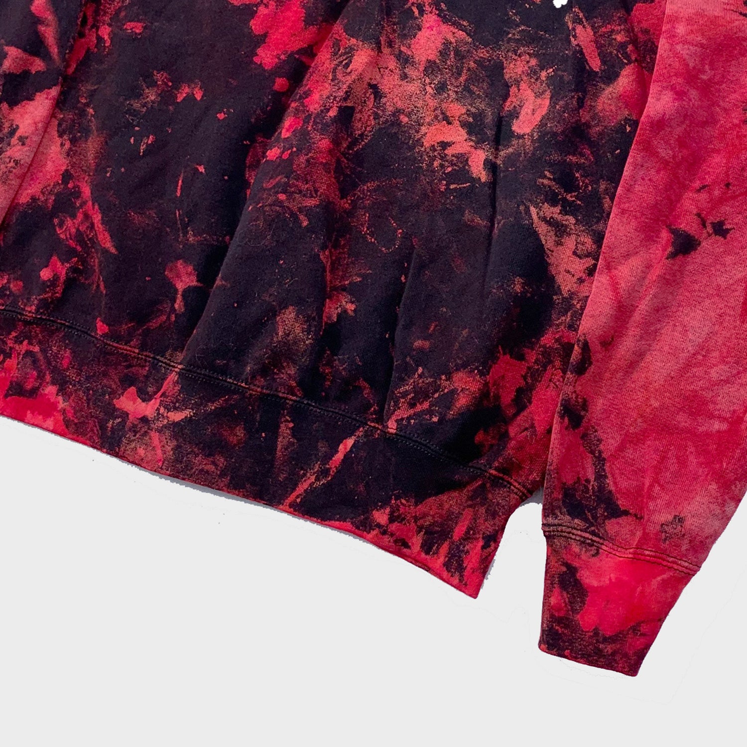 Monster Red/Black Reverse Tie Dye Sweatshirt - Free Shipping - iimvclothing