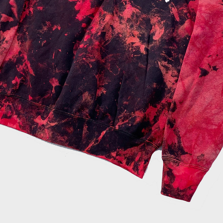 Monster Red/Black Reverse Tie Dye Sweatshirt - Free Shipping - iimvclothing