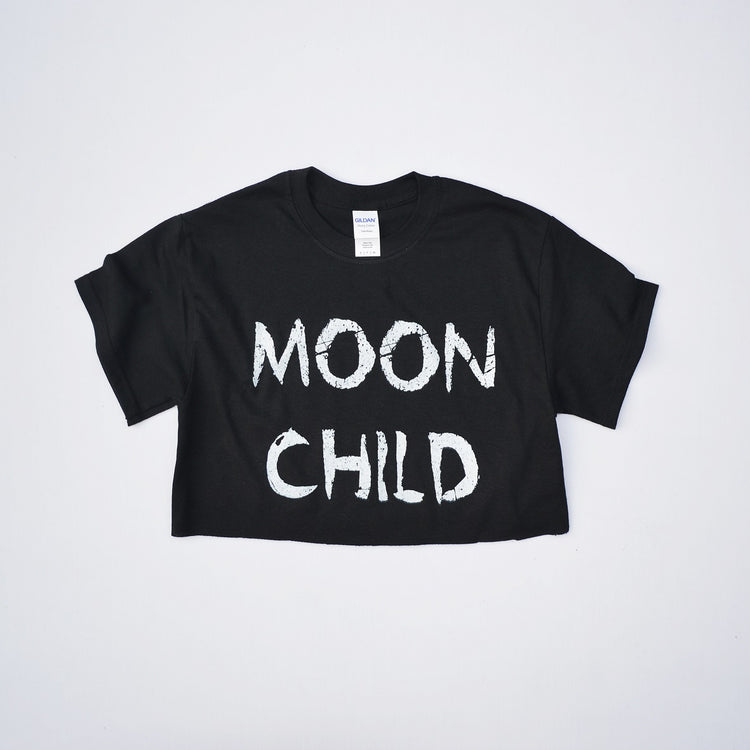 Moon Child Black Crop Top - Free Shipping - iimvclothing