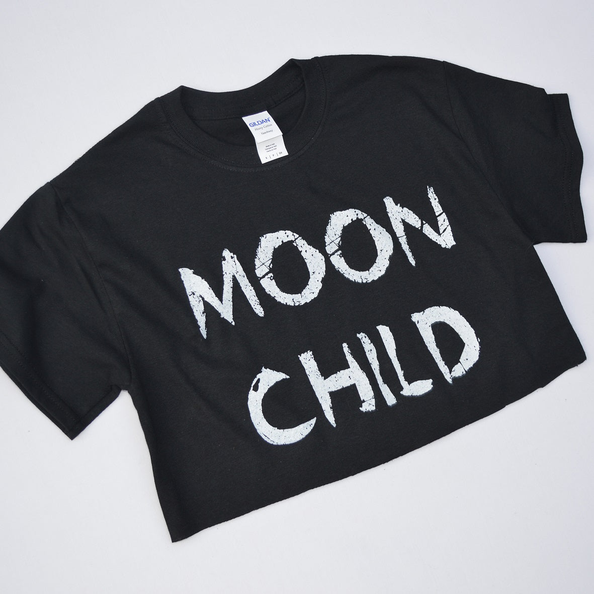 Moon Child Black Crop Top - Free Shipping - iimvclothing