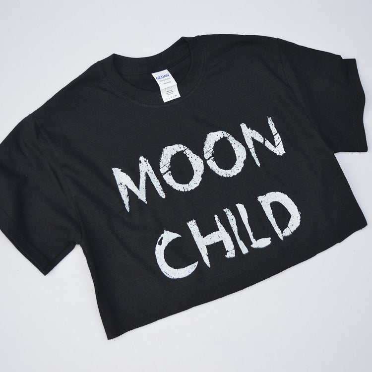 Moon Child Black Crop Top - Free Shipping - iimvclothing