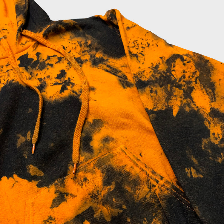 Orange/Black Tie Dye Hoodie