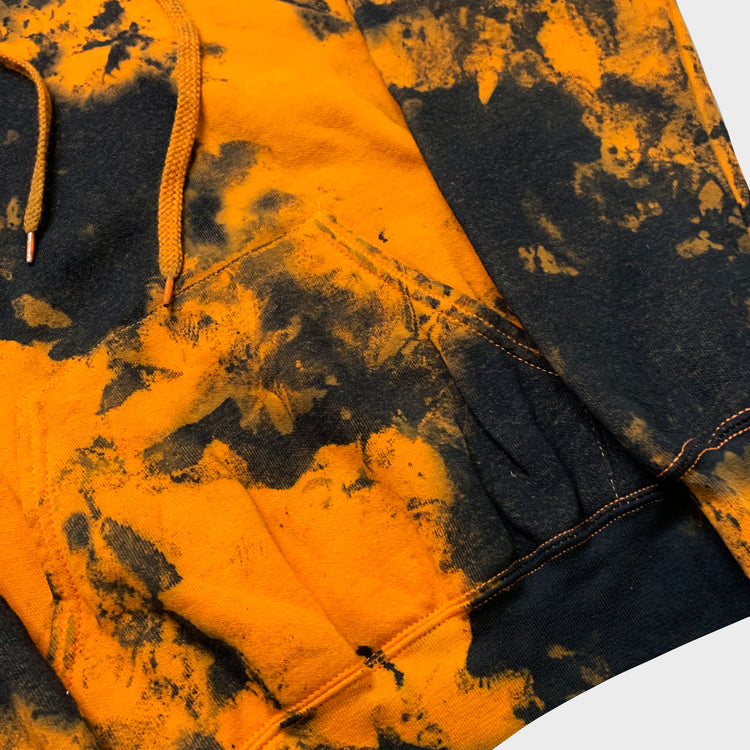 Orange/Black Tie Dye Hoodie