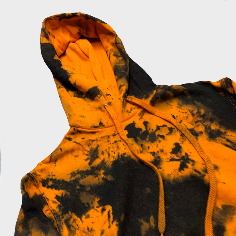 Orange/Black Tie Dye Hoodie