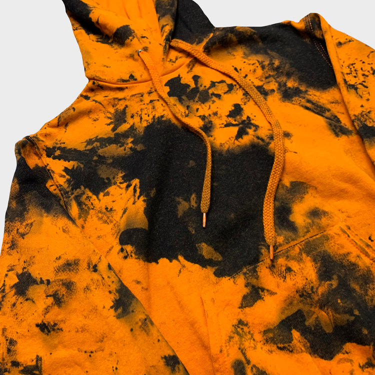 Orange/Black Tie Dye Hoodie
