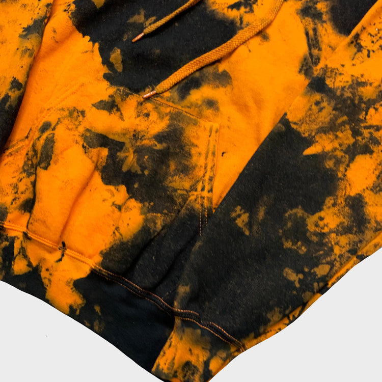 Orange/Black Tie Dye Hoodie
