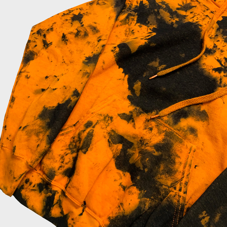 Orange/Black Tie Dye Hoodie