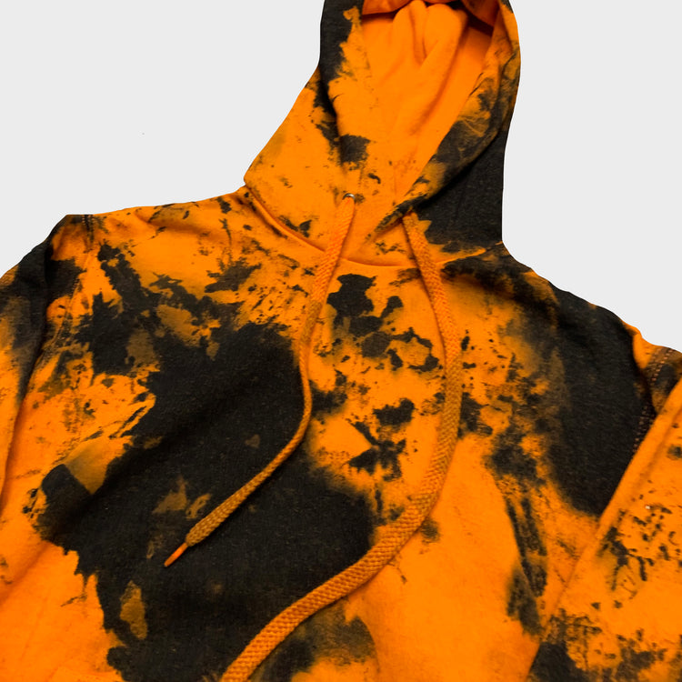 Orange/Black Tie Dye Hoodie